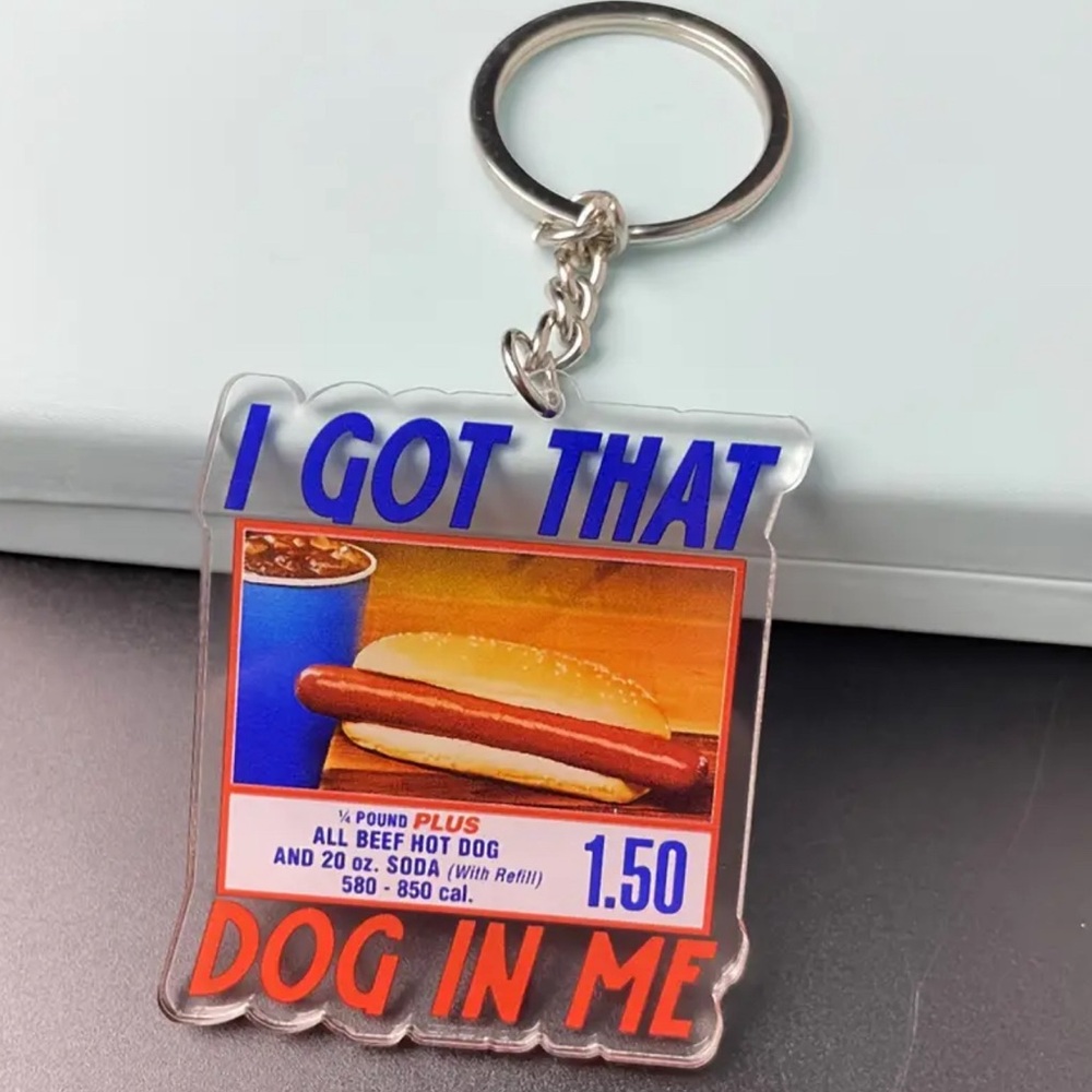 Costco Hot Dog Keychain NEW Glizzy Foodie Retro Bag Charm NEW